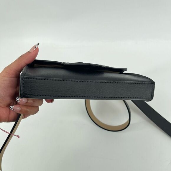 Michael MICHAEL KORS Women’s Black Leather Logo Crossbody Buckle Belt Bag L/XL - Picture 13 of 16